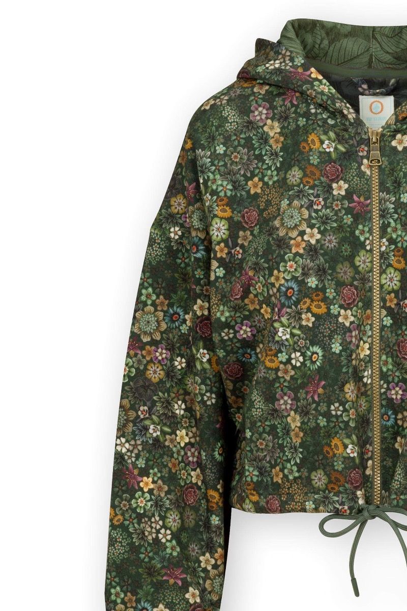 Jacke Cropped Tutti i Fiori Dunkelgrun
