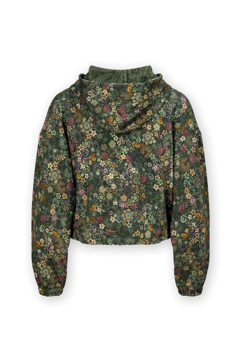 Jacke Cropped Tutti i Fiori Dunkelgrun