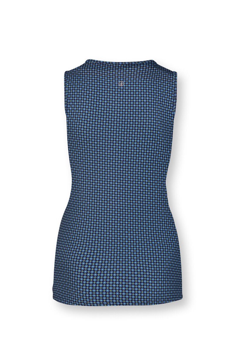 Sport Top Mouwloos Cross Stitch Blauw
