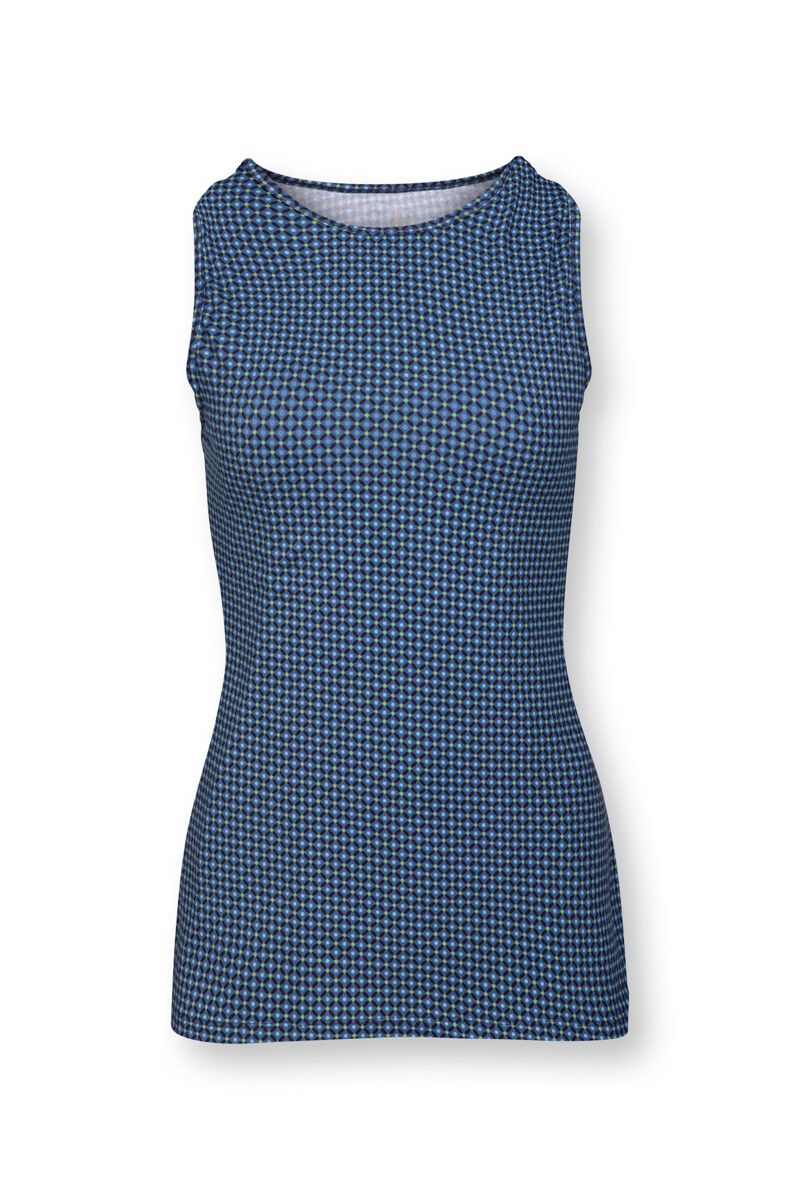 Sport Top Mouwloos Cross Stitch Blauw