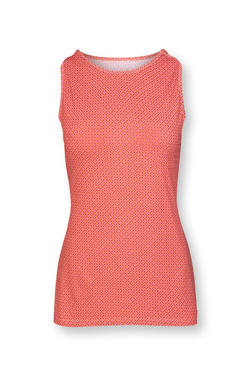 Sport Top Ärmellos Cross Stitch Rot
