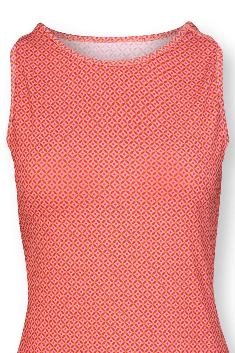 Sport Top Ärmellos Cross Stitch Rot