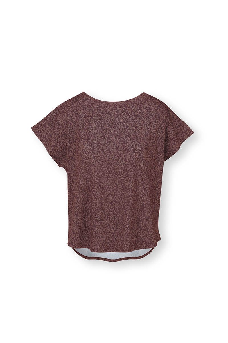 Sport Top Leafy Dots Terra Rood