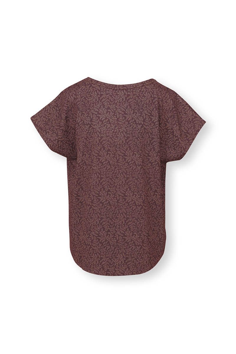 Sport Top Leafy Dots Terra Rood