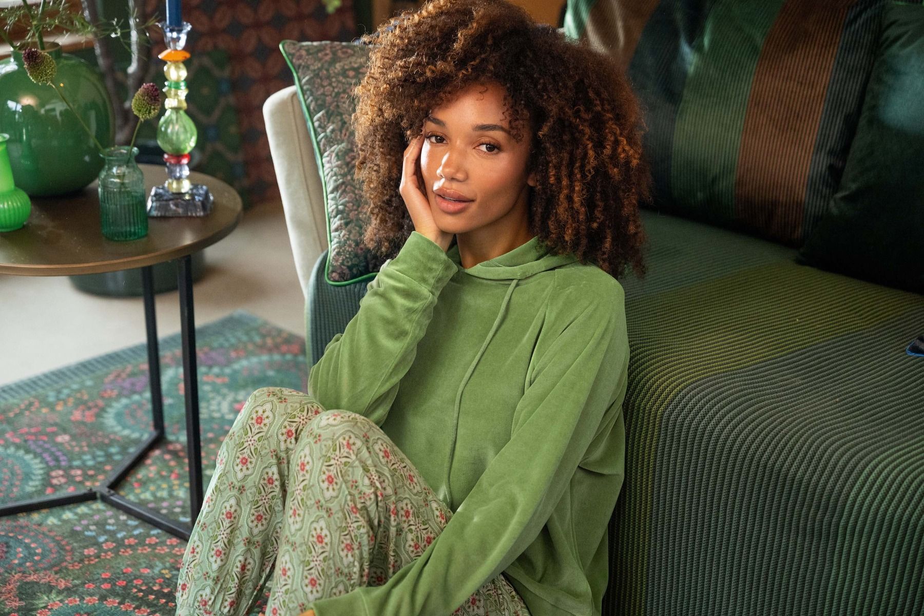 Tamari Pull Velvet Vert 
