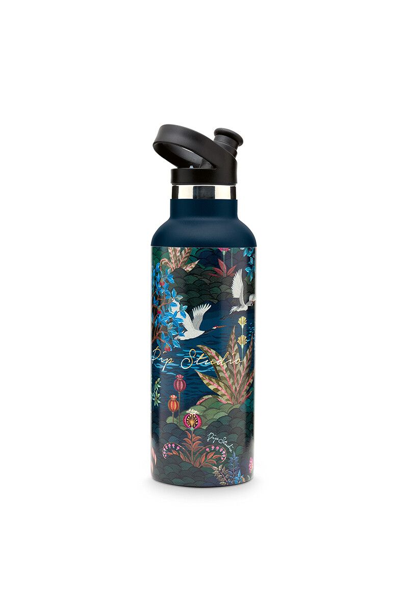 Water Bottle Pip Garden Dark Blue