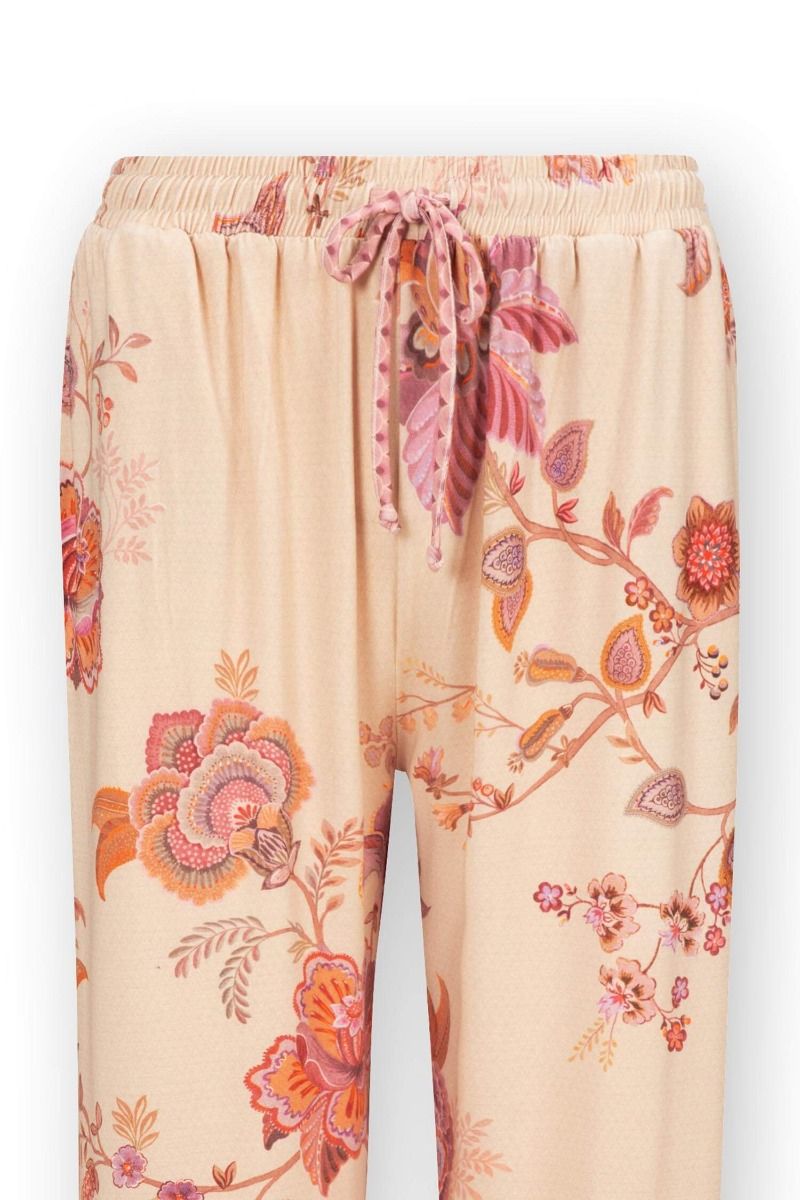 Trousers Long Cece Fiore White Pink 