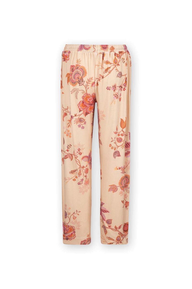 Trousers Long Cece Fiore White Pink 