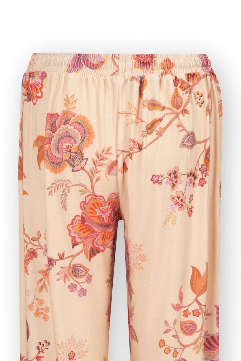 Trousers Long Cece Fiore White Pink 