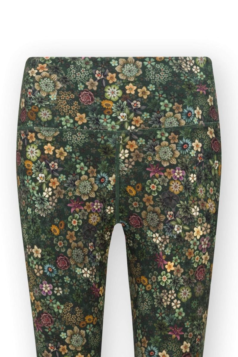 Lange Sportleggings Tutti i Fiori Dunkelgrun