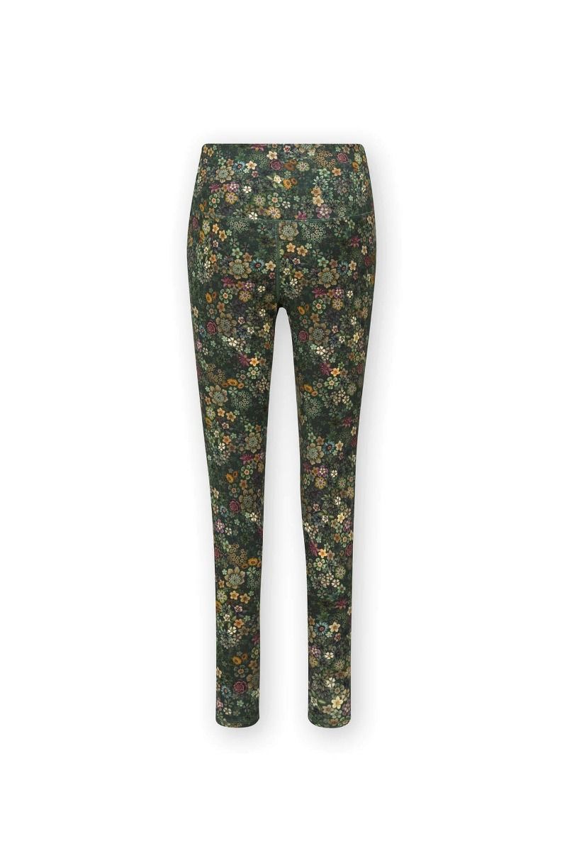 Lange Sportleggings Tutti i Fiori Dunkelgrun