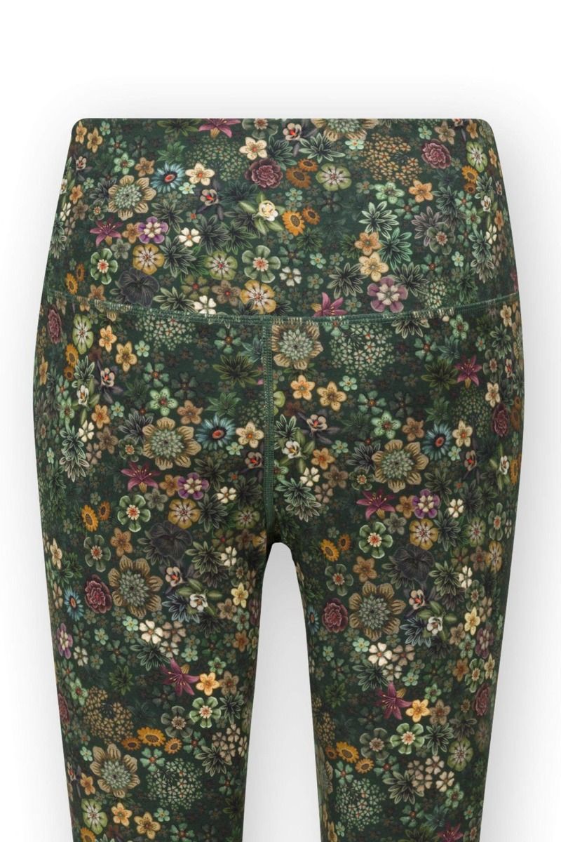 Lange Sportleggings Tutti i Fiori Dunkelgrun