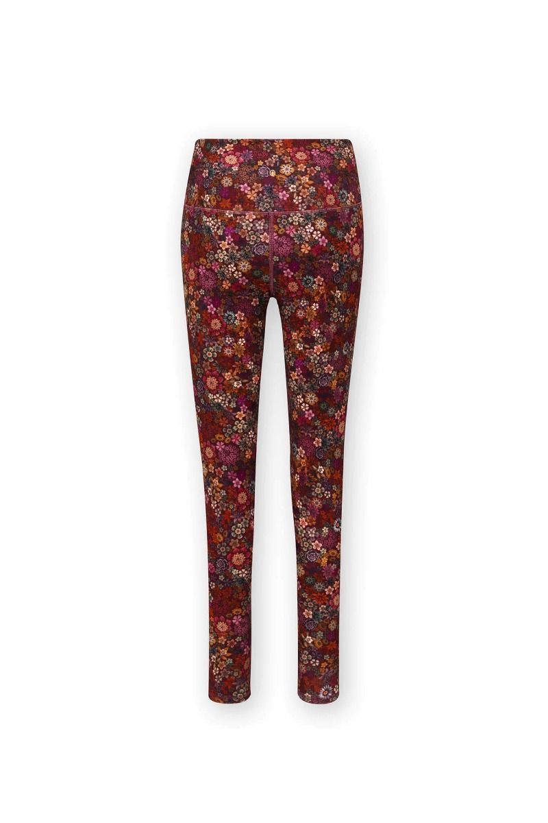 Lange Sportleggings Tutti i Fiori Rot