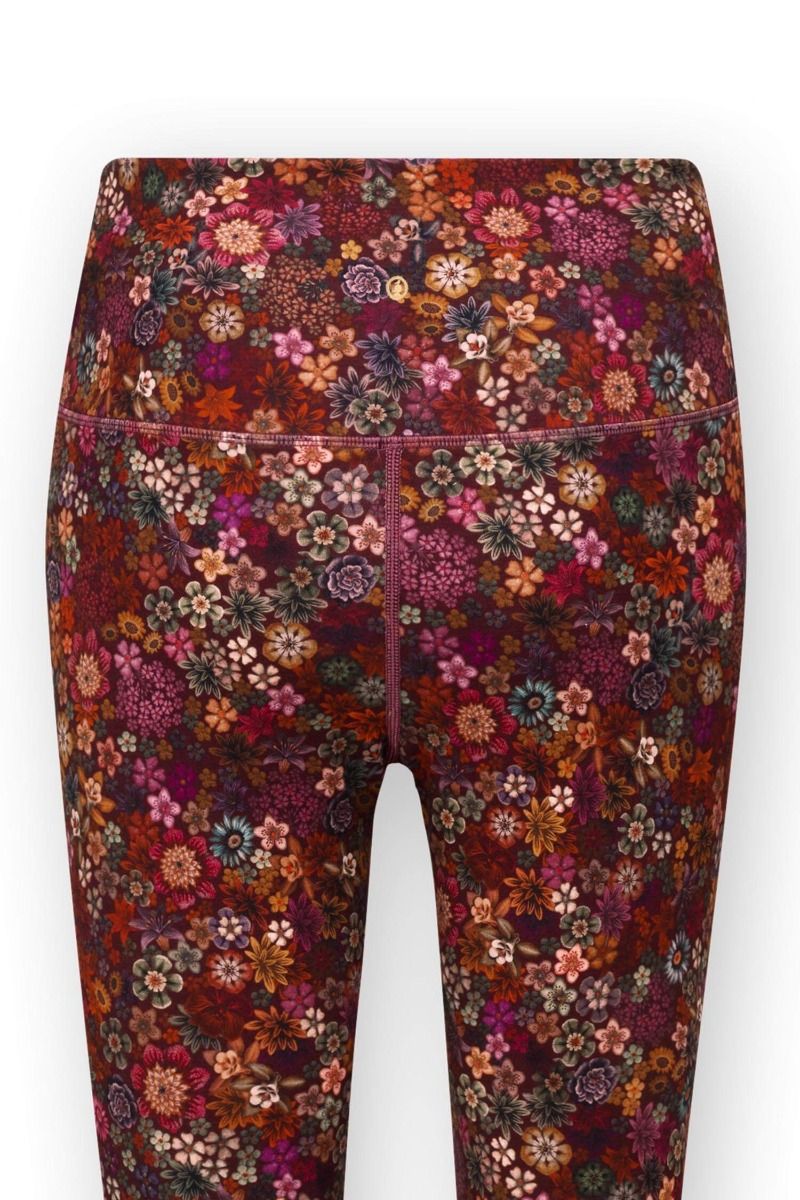 Lange Sportleggings Tutti i Fiori Rot