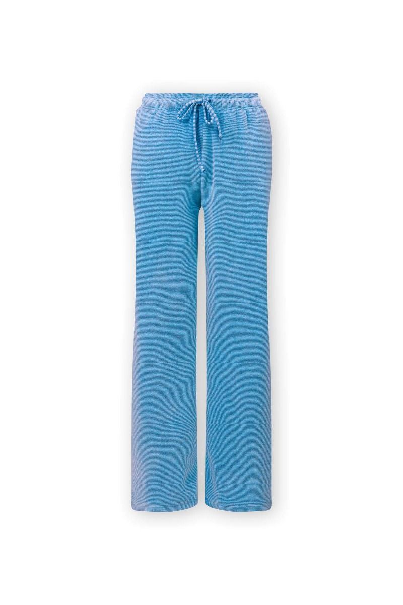 Long Straight Trousers Petite Sumo Stripe Blue
