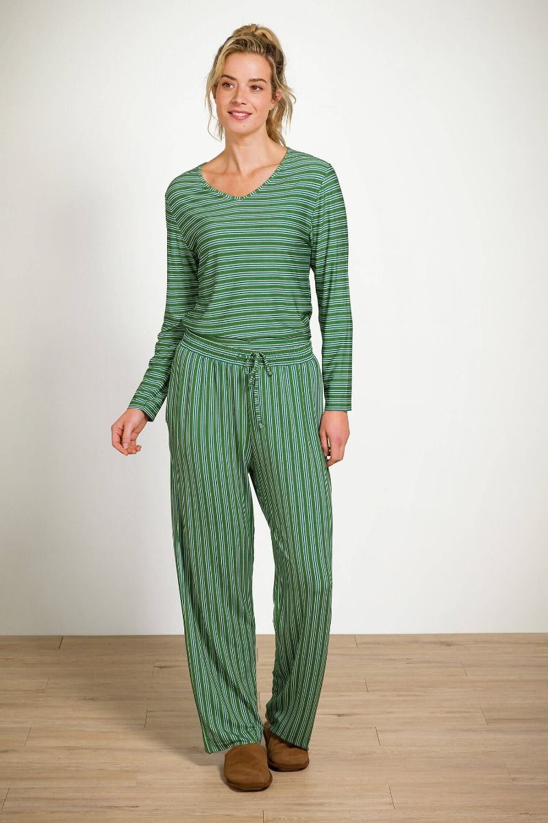 Belin Pantalon Kente Stripe Vert 