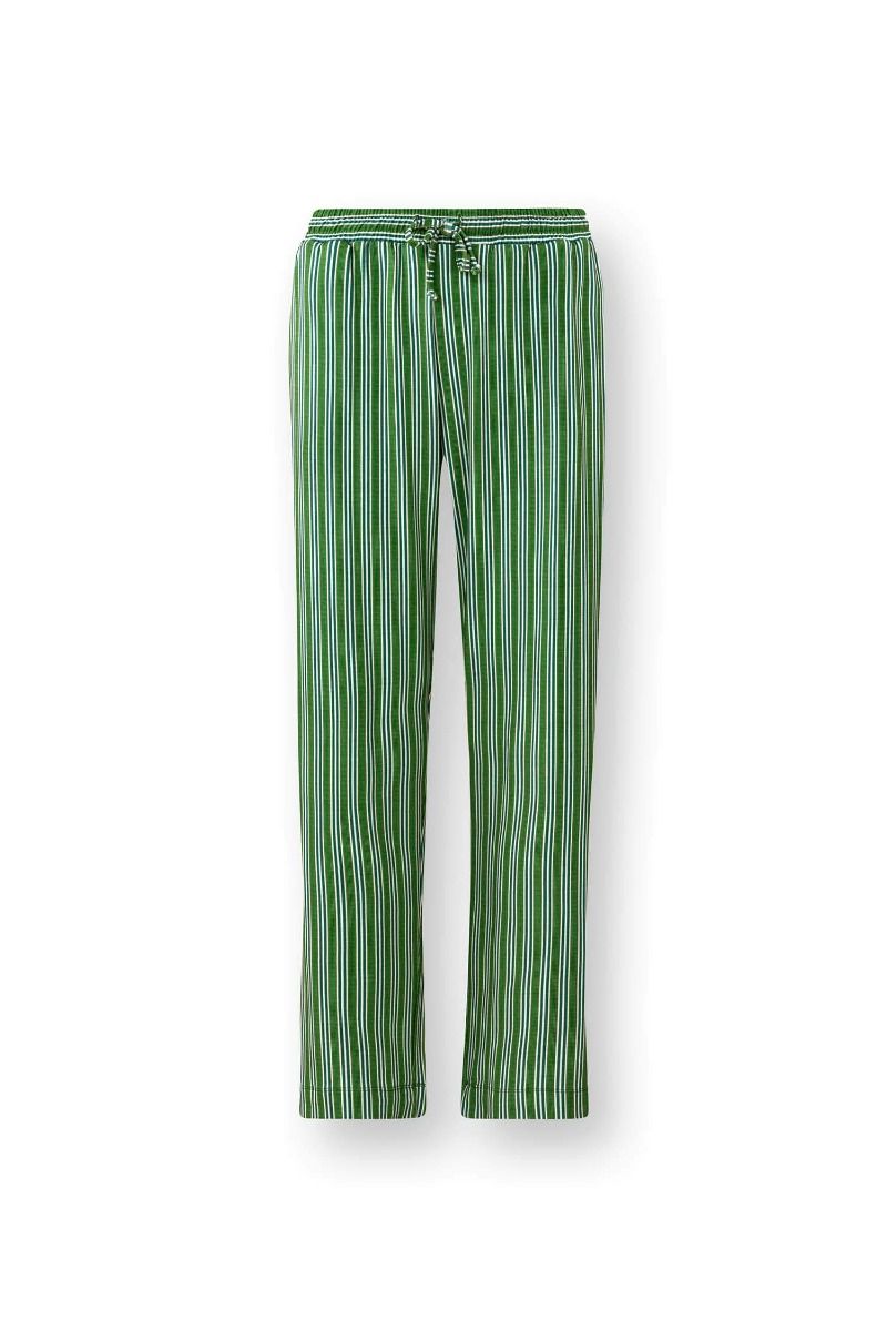Belin Pantalon Kente Stripe Vert 