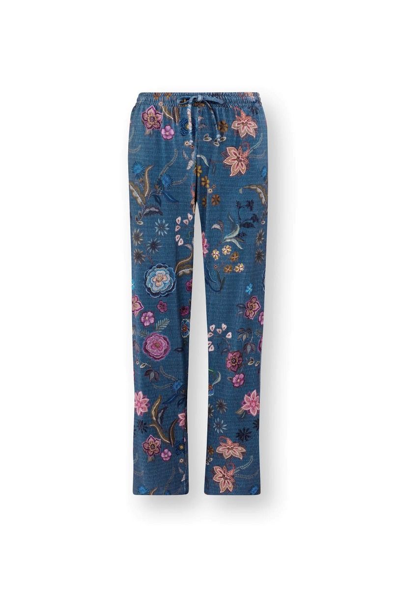 Belin Pantalon Coco Flower Bleu 
