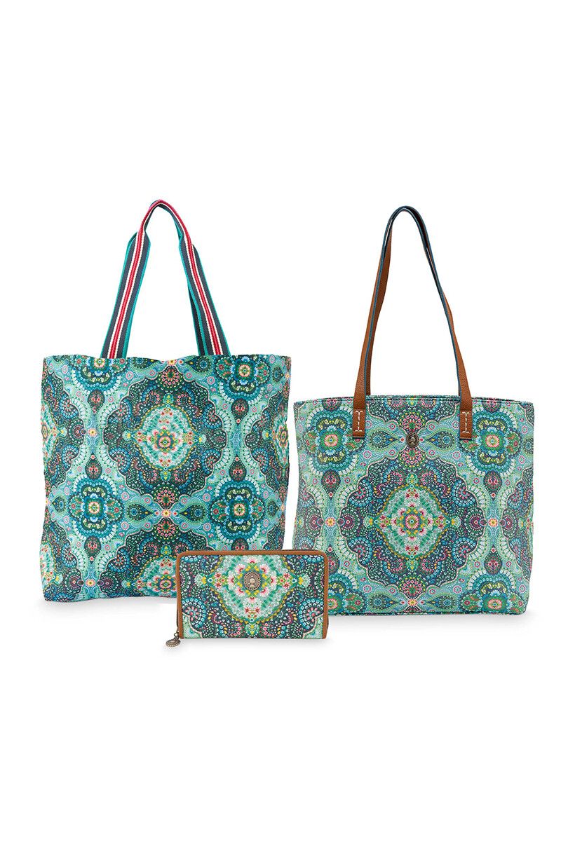 Dreiteiliges Moon Delight Taschenset Blau