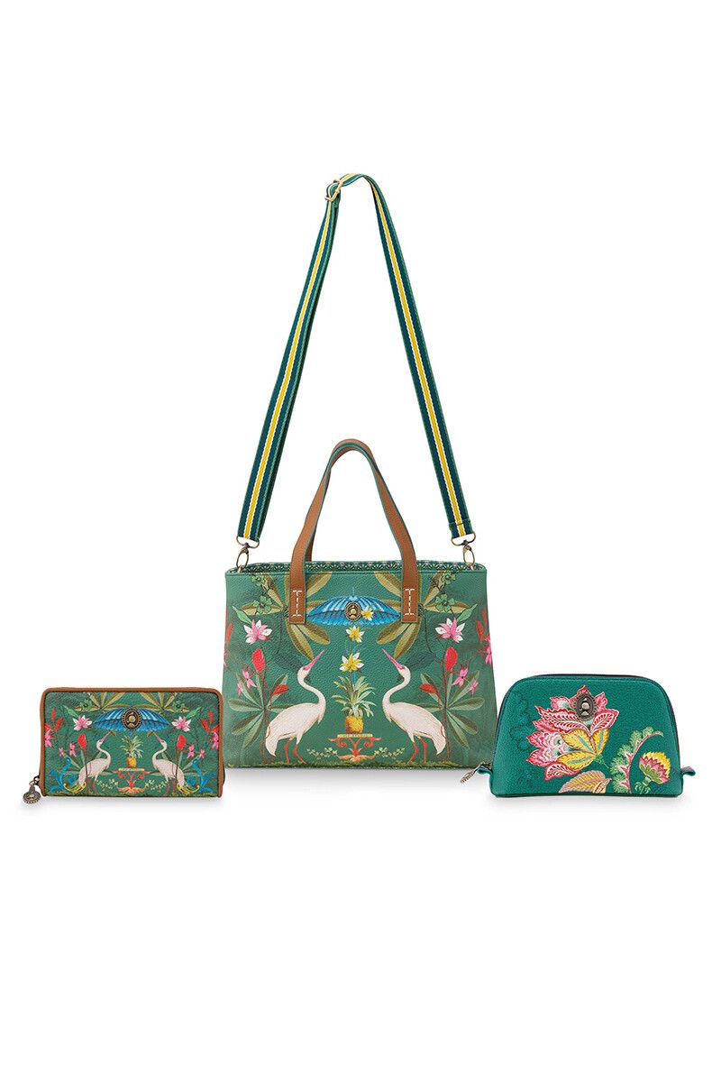 Dreiteiliges My Heron Taschenset Grün