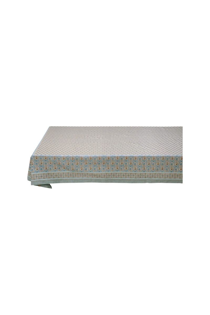 Table Cloth Blooming Tales Khaki-Blue