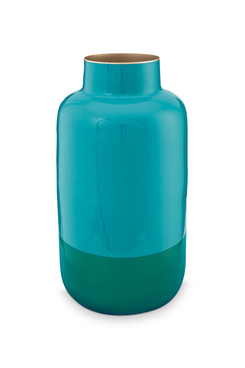 Vaas Metaal Tweekleurig Groen 29 cm