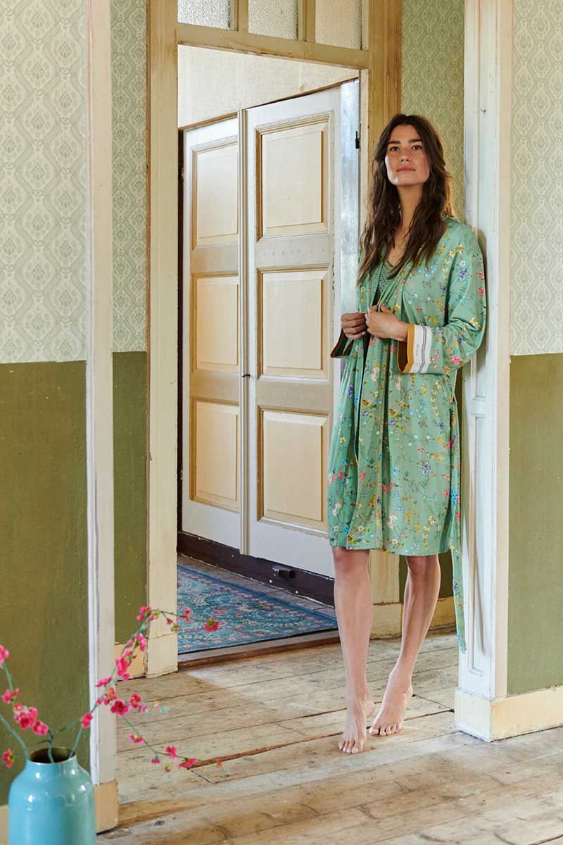 Kimono Petites Fleurs Groen