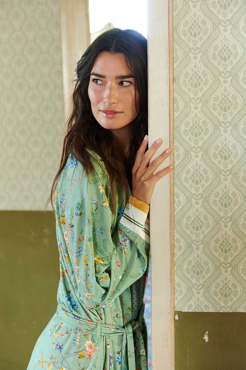 Kimono Petites Fleurs Groen