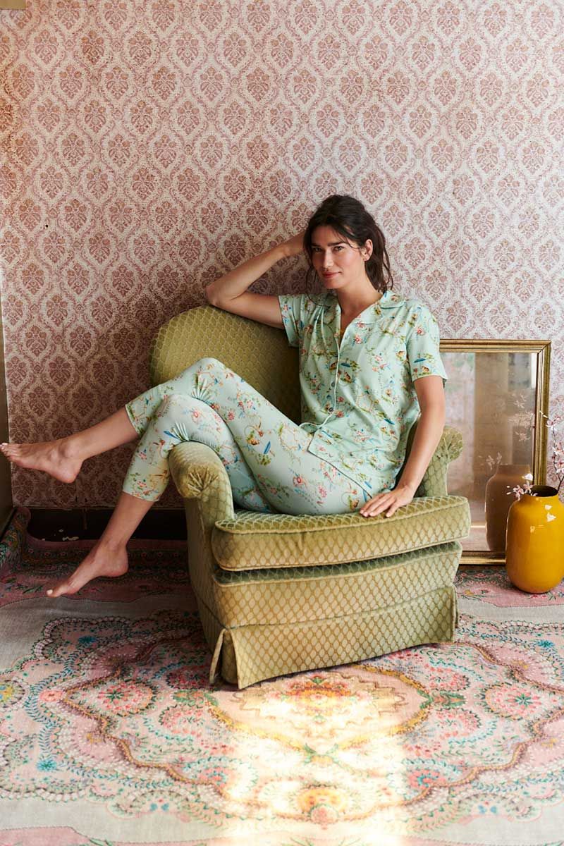 Broek 3/4 Singerie Licht Groen