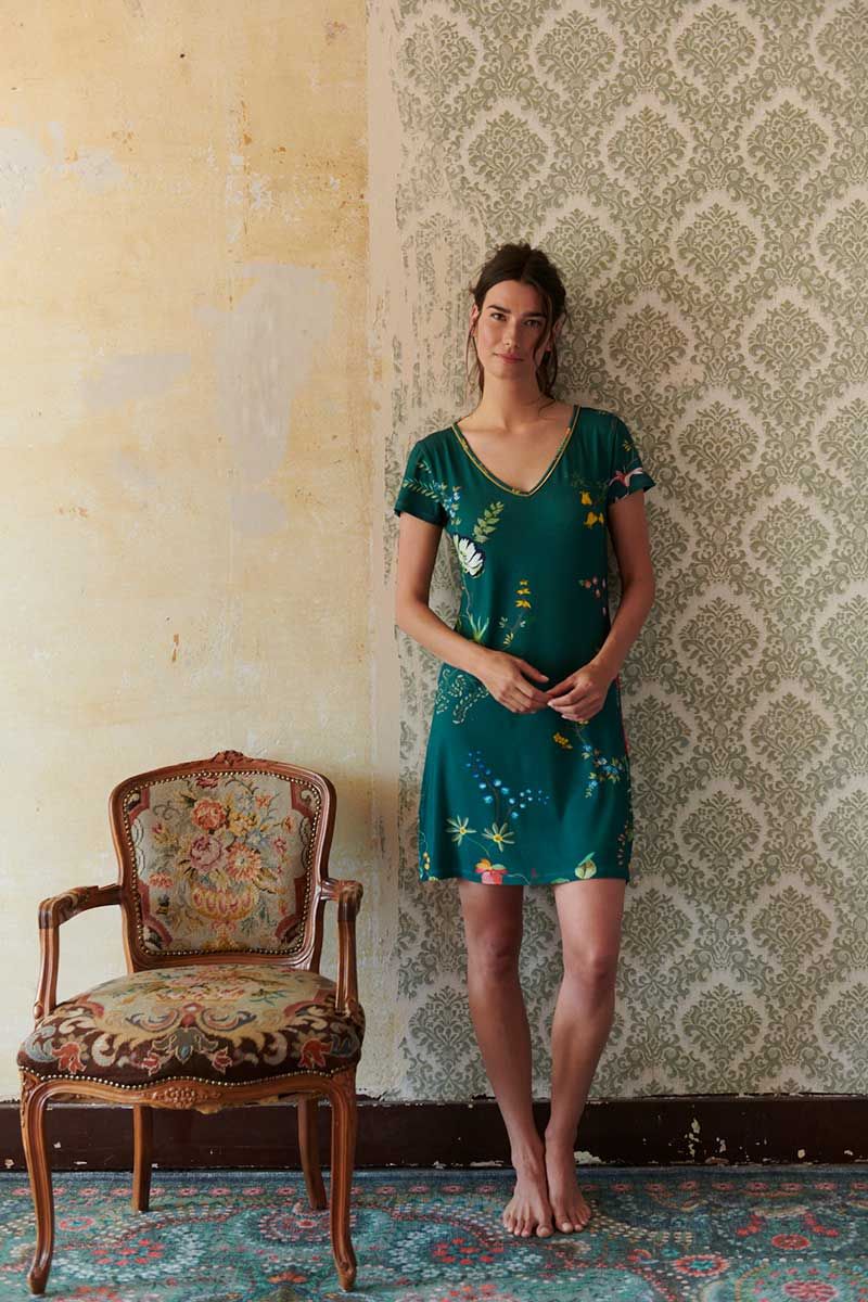 Nachthemd Fleur Grandeur Groen