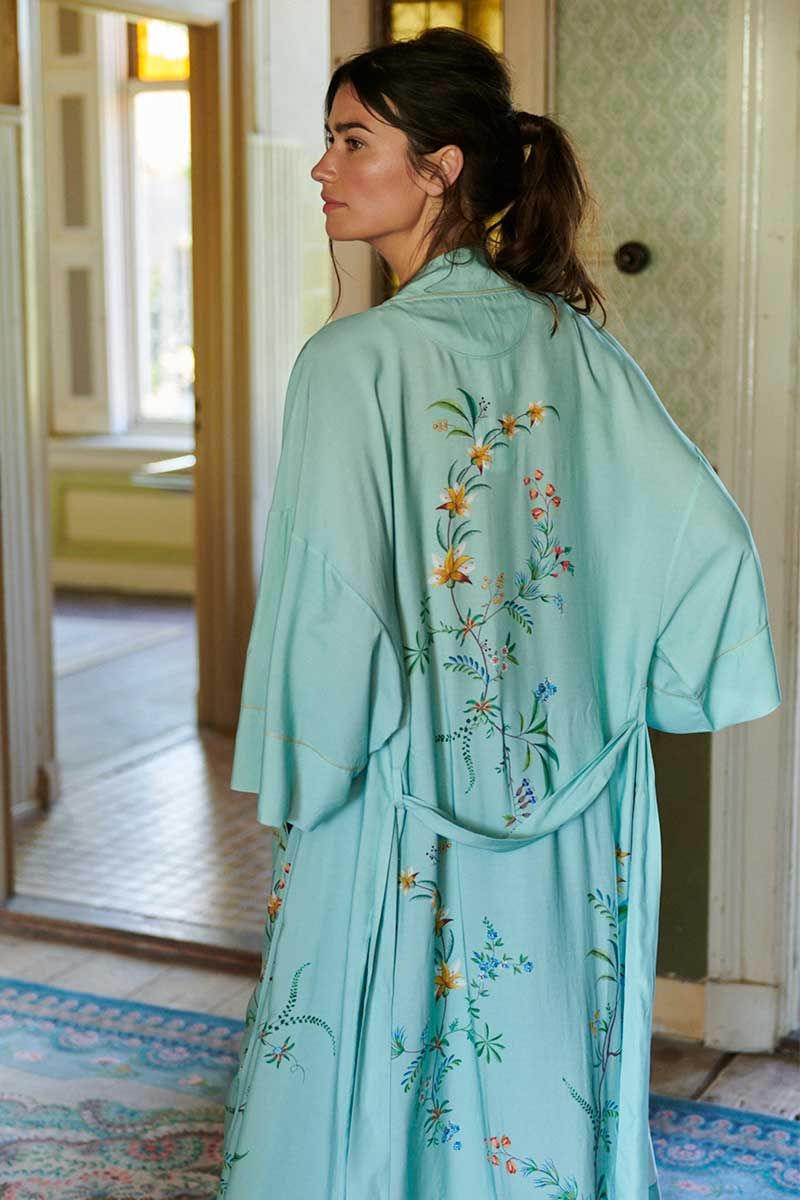 Kimono Grand Fleur Blau