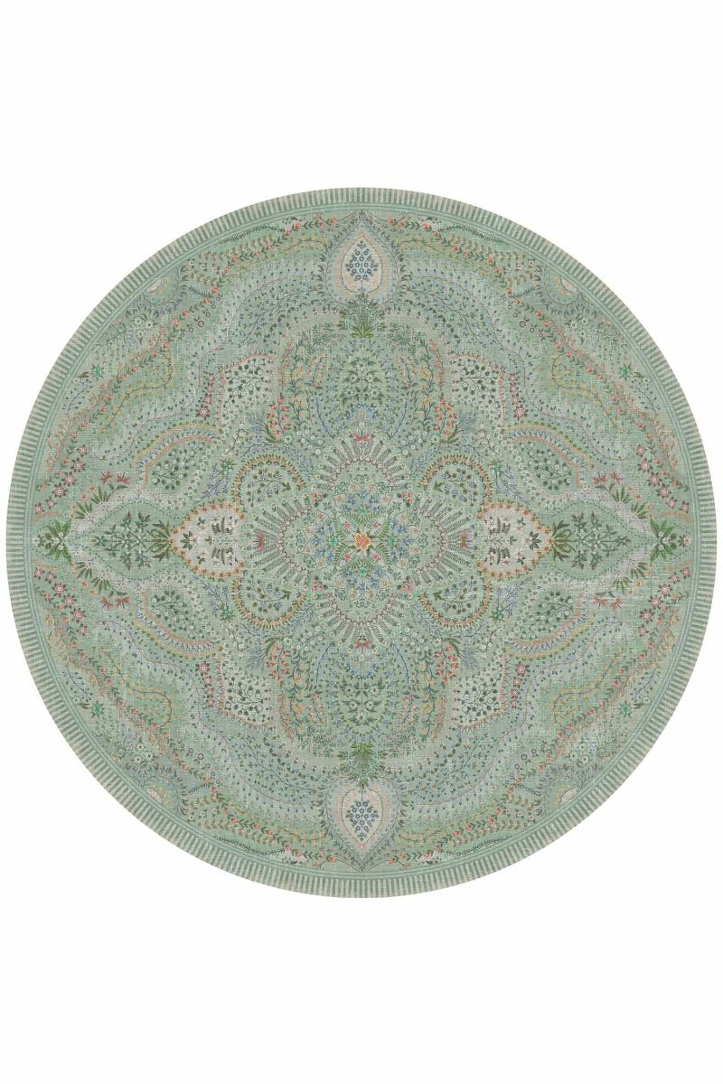 Round Carpet Alfombra by Pip Light Green