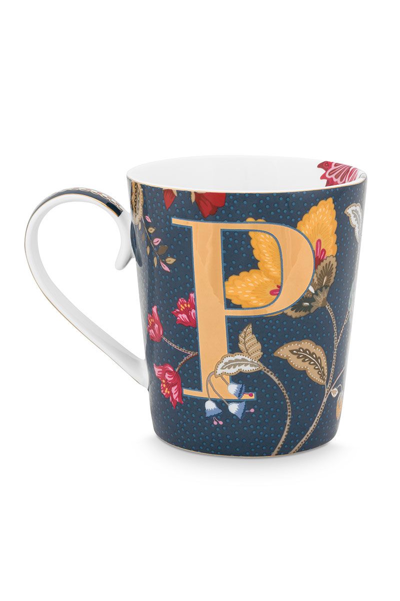 Letter Tasse Blau P