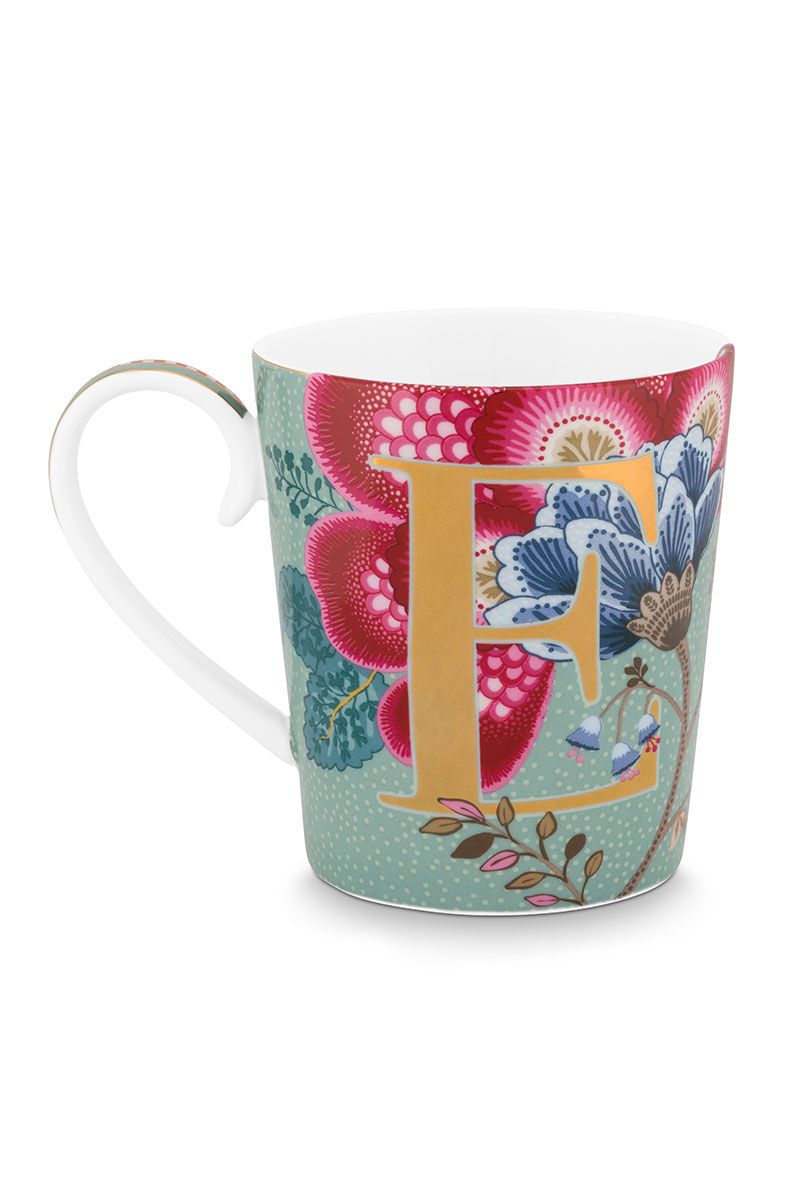 Letter Mug Light Blue E