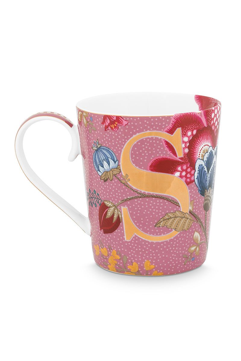 Letter Tasse Rosa S