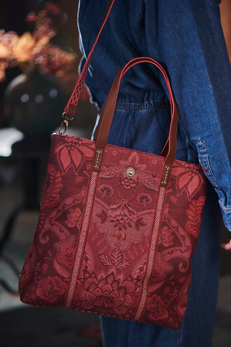 Tasche Rechteckig Kyoto Festival Dunkelrosa