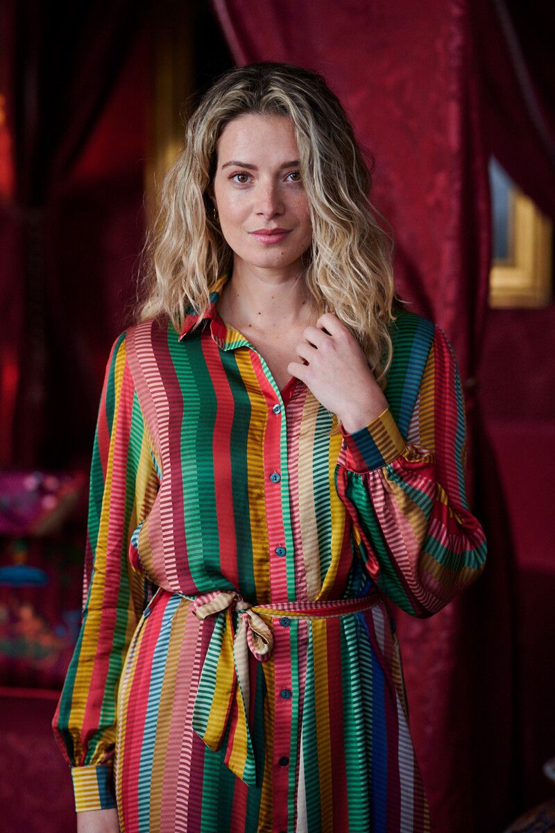 Jurk Jaquard Stripe Multi