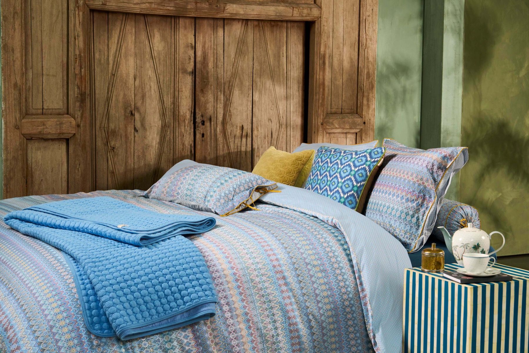 Plaid Fill in the dots Blauw