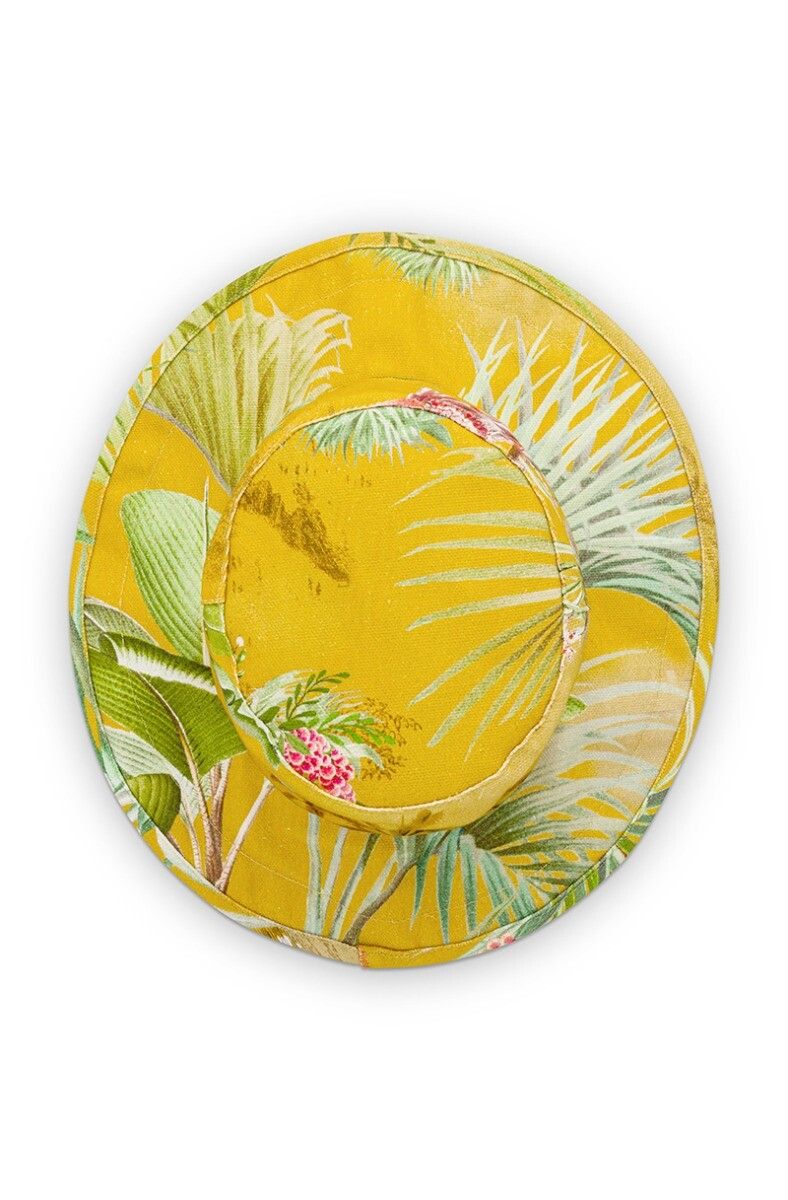 Sun Hat Palm Scenes Yellow