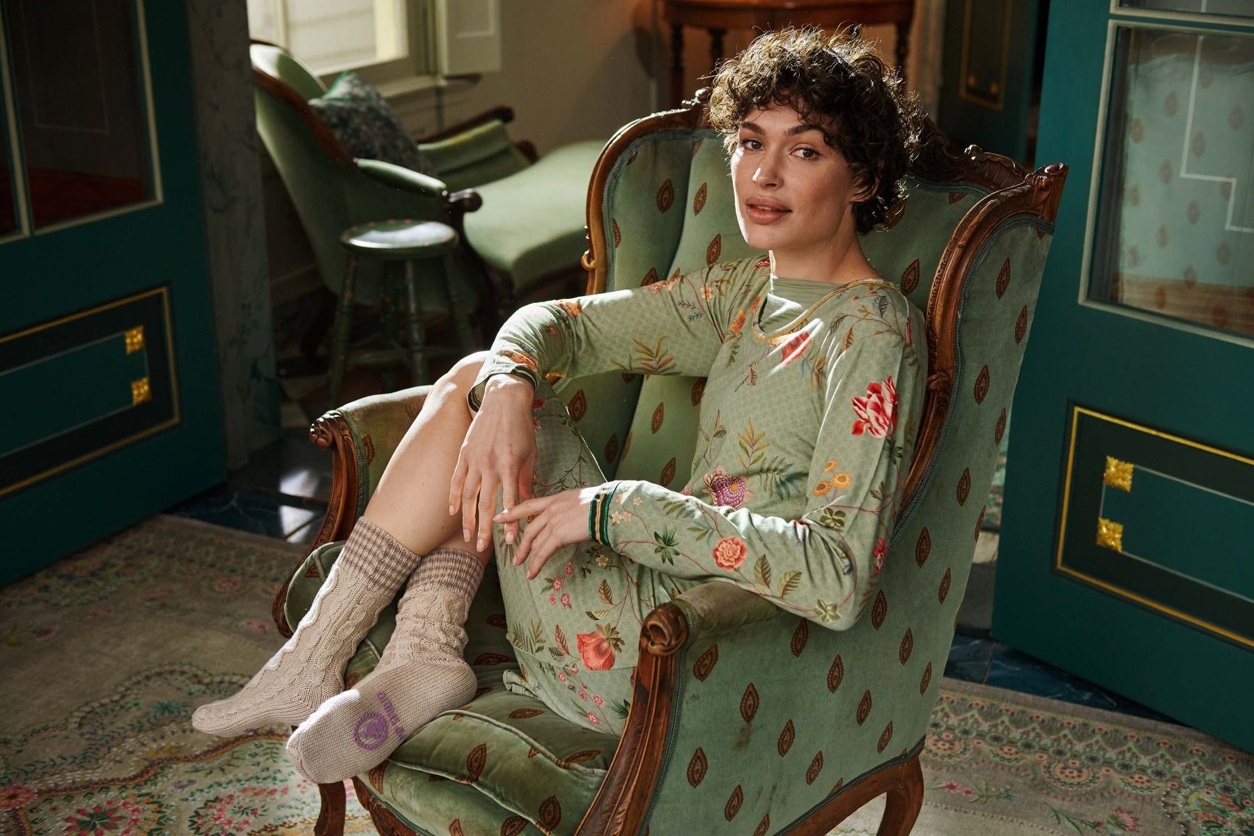 Nightdress Long Sleeve La Dolce Vita Green
