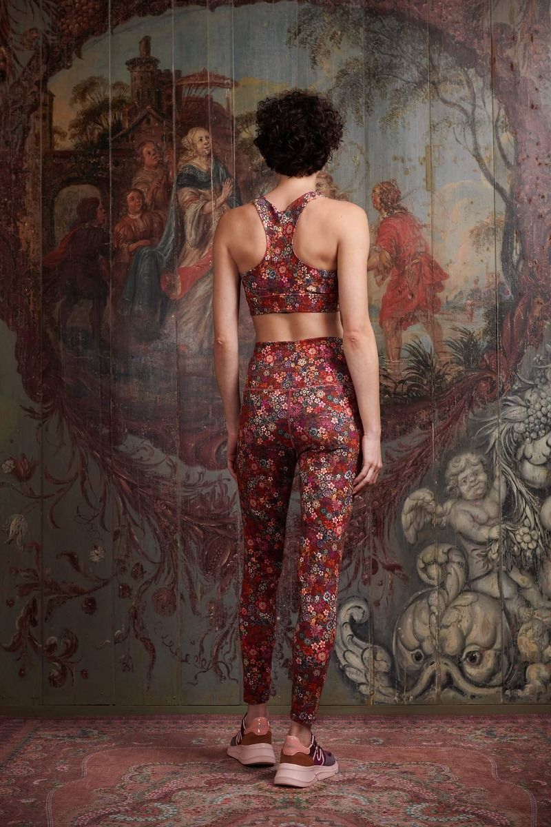 Lange Sportleggings Tutti i Fiori Rot