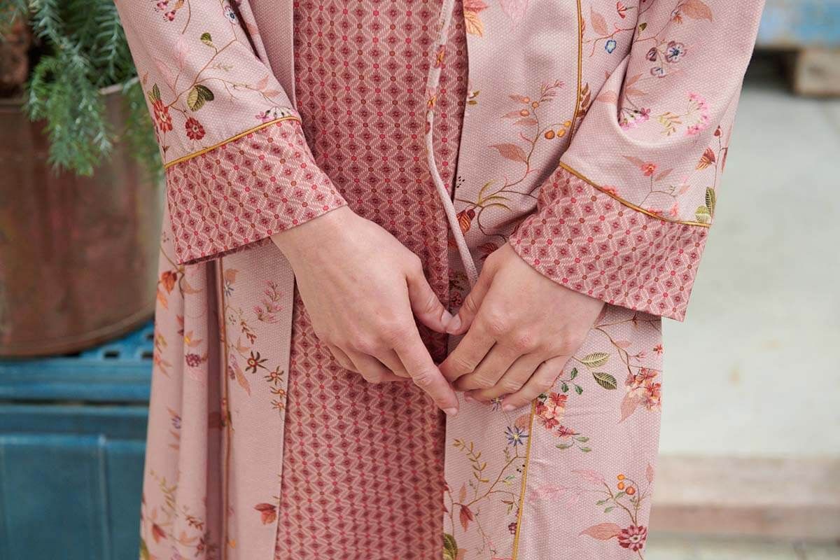 Kimono Kawai Flower Hellrosa