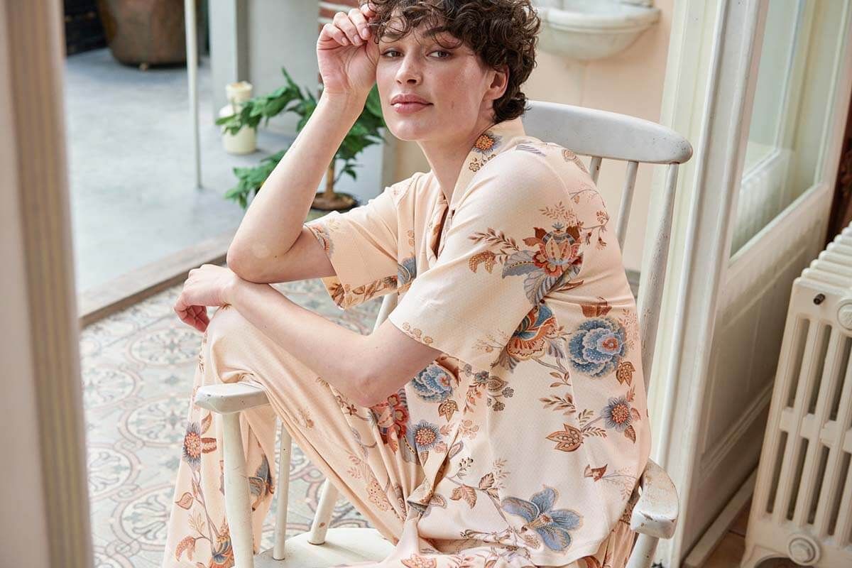 Top Kurze Ärmel Cece Fiore Weiß