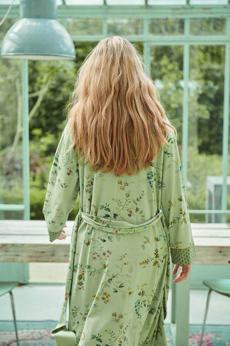Kimono Kawai Flower Hellgrün