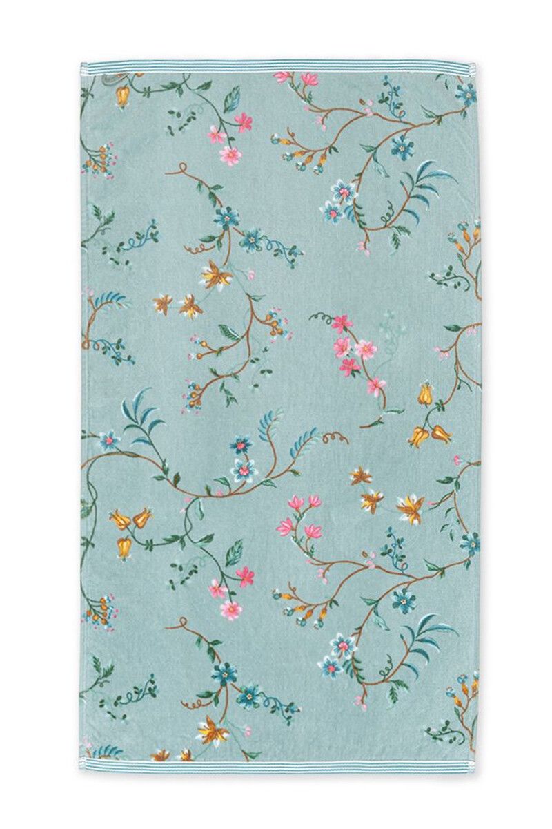Badetuch Les Fleurs Blau 55x100 cm