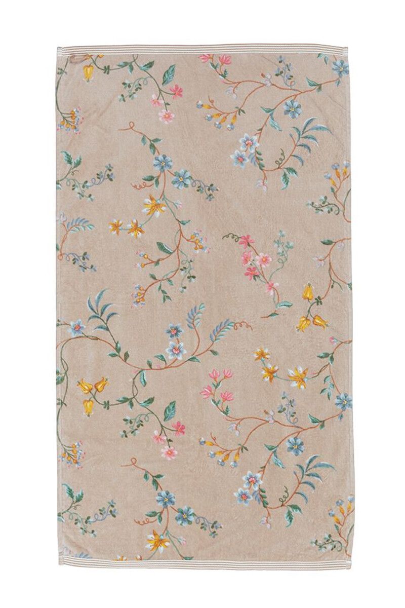 Bath Towel Les Fleurs Khaki 55x100 cm