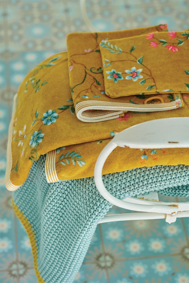 Guesttowel Set/3 Les Fleurs Yellow 30x50 cm