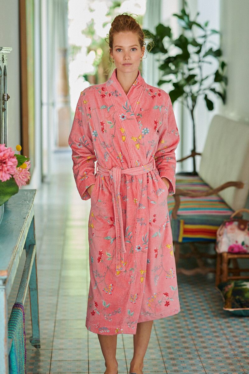 Bathrobe Les Fleurs Pink XS