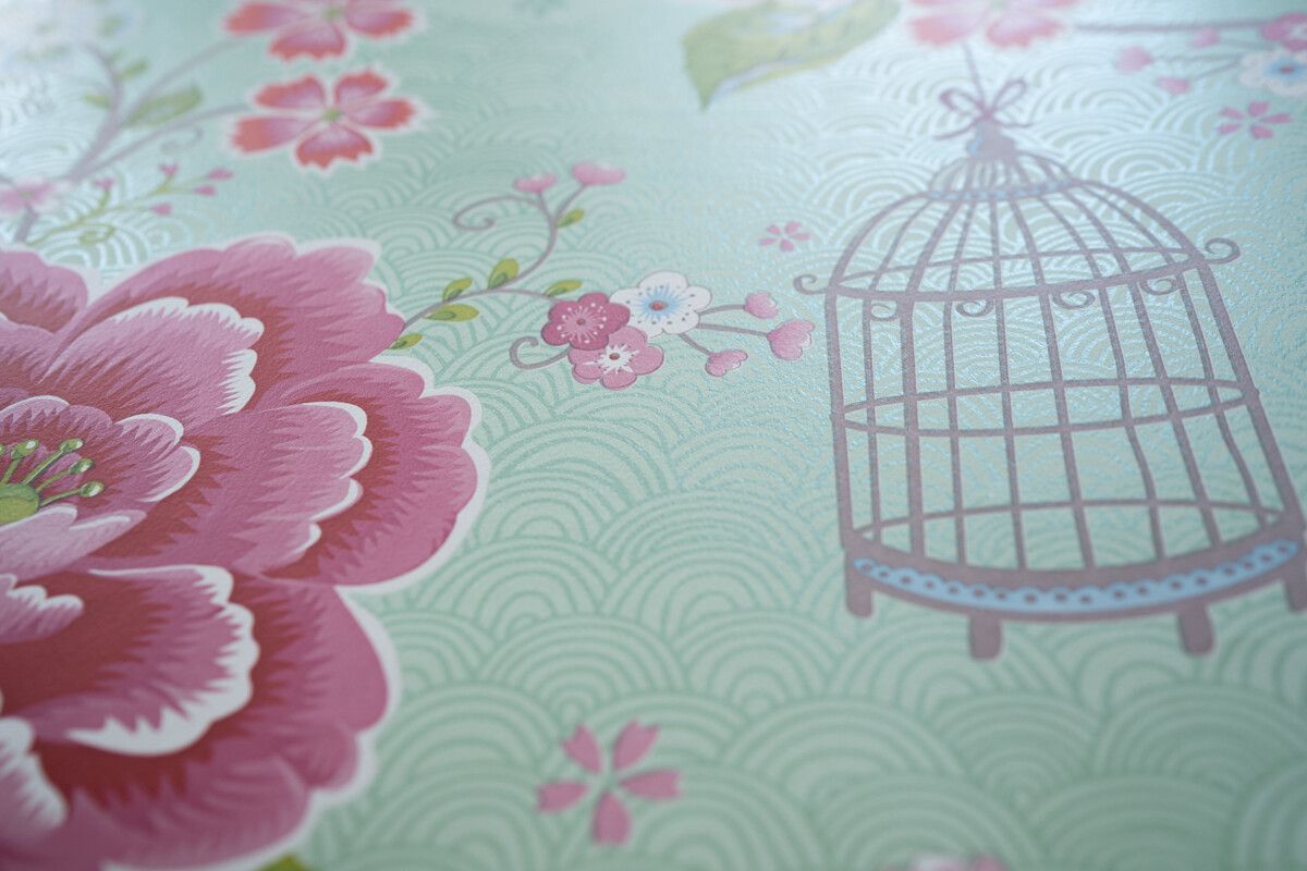 Pip Studio Birds in Paradise Vliestapete Grün