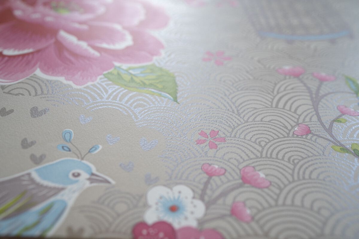 Pip Studio Birds in Paradise Vliesbehang Khaki